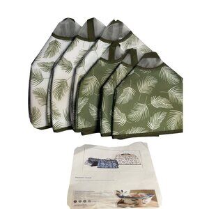 Temp-tations Reusable Food Tents Set 6 Palm Leaf Pattern Outdoor Dining Covers